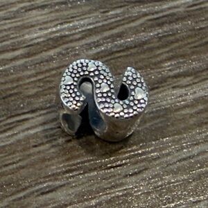 Authentic Pandora Sterling Silver Letter “S”  Charm